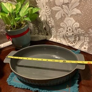 Matcermica Portuguese Ceramic, Oval Gray Casserole Dish Baking Pans 13x9x2.5"